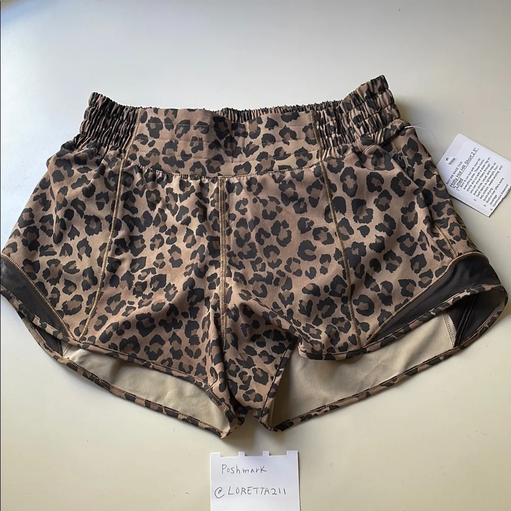 Lululemon Leopard Print Hotty Hot Shorts 2.5” - Picture 6 of 8